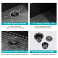 30 Drop In Kitchen Sink Topmount Gunmetal Black Stainless Steel 18 Gauge Singe Bowl Kitchen Sink Basin Gunmetal Black Stainless Steel