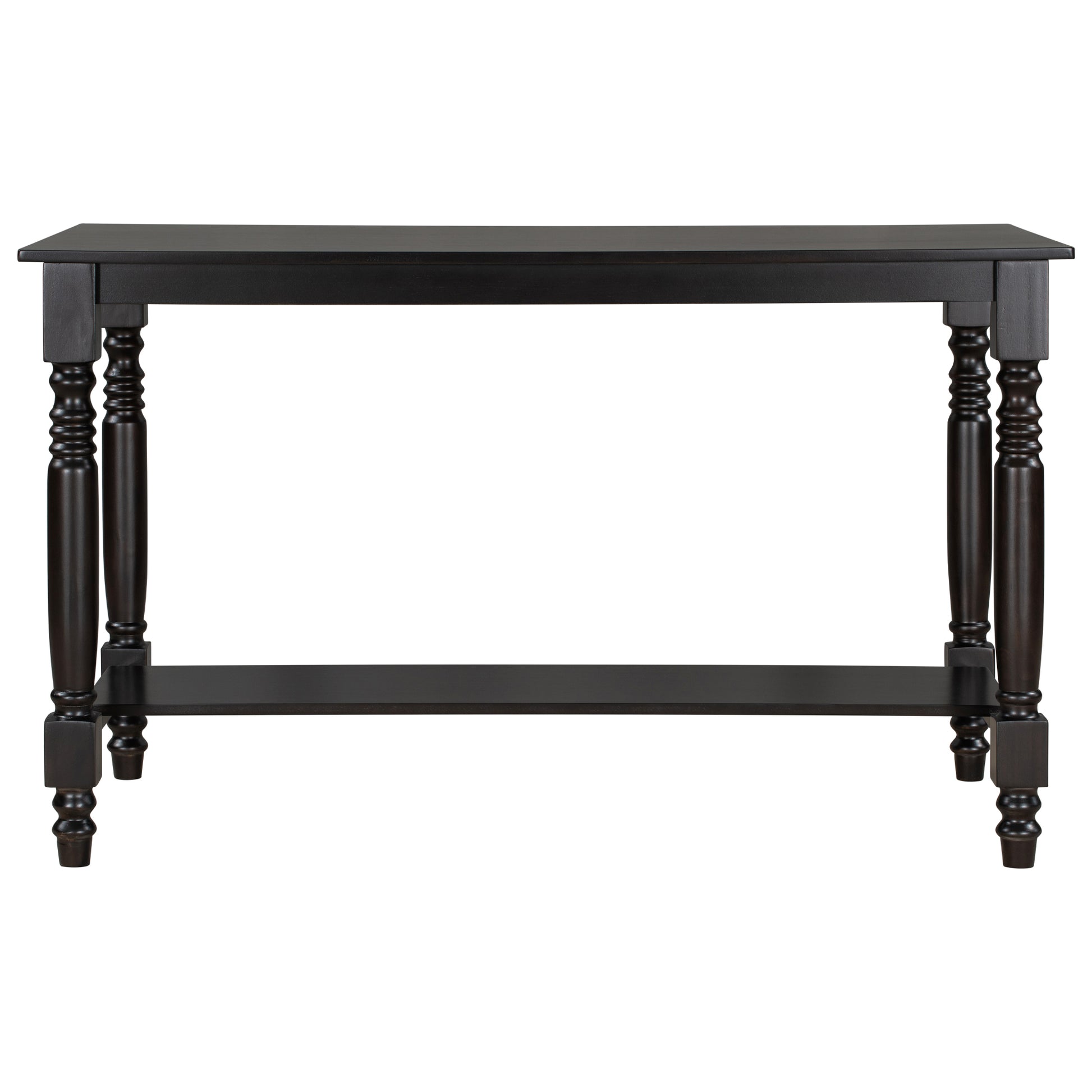 6 Piece Counter Height Dining Table Set Table With Shelf 4 Chairs And Bench For Dining Room Espresso Espresso Solid Wood