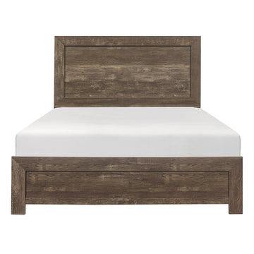 Rustic Brown Finish Full Size Panel Bed Wooden Bedroom Furniture 1Pc, Bed In A Box Box Spring Required Full Rustic Brown Bedroom Bed Frame Wood
