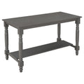 6 Piece Counter Height Dining Table Set Table With Shelf 4 Chairs And Bench For Dining Room Gray Gray Solid Wood