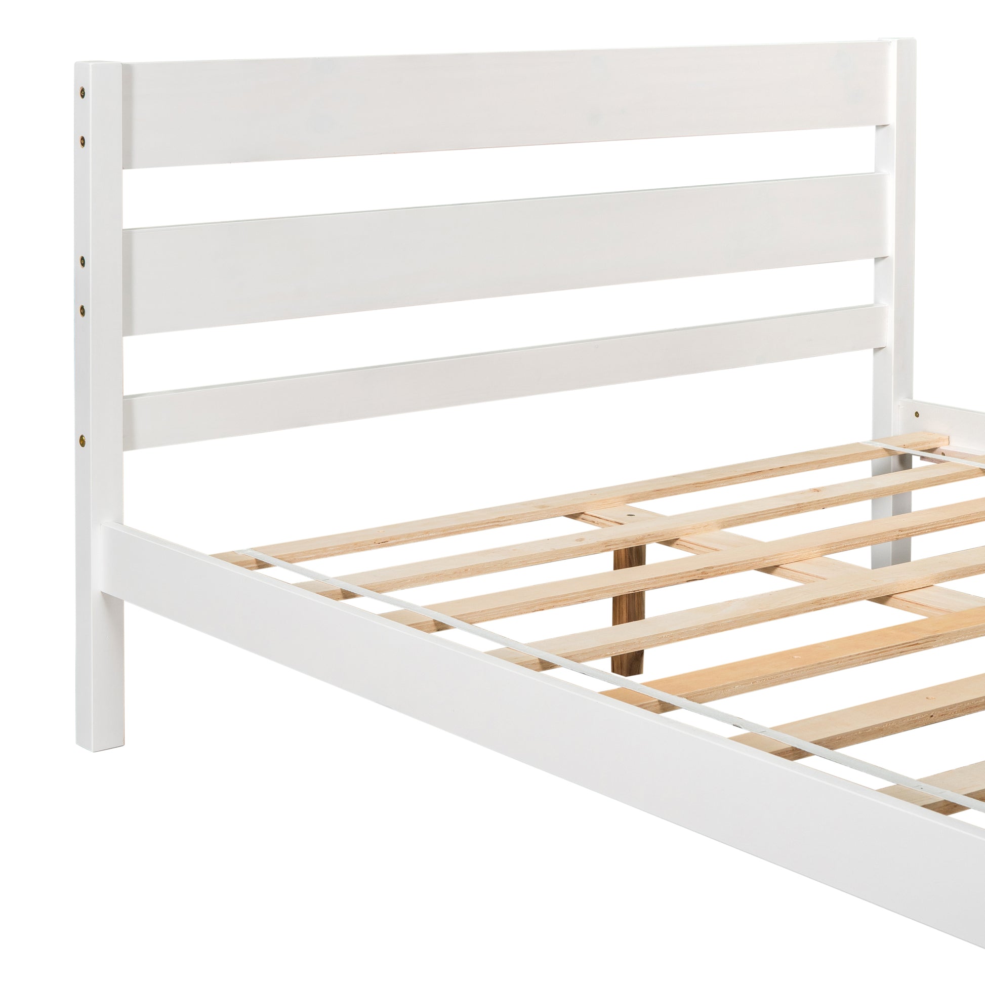 Full Bed With Headboard And Footboard,White Sku:W504P149039 Full White Pine