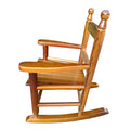 Children'S Rocking Oak Chair Indoor Or Outdoor Suitable For Kids Durable Oak Solid Wood