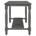 6 Piece Counter Height Dining Table Set Table With Shelf 4 Chairs And Bench For Dining Room Gray Gray Solid Wood