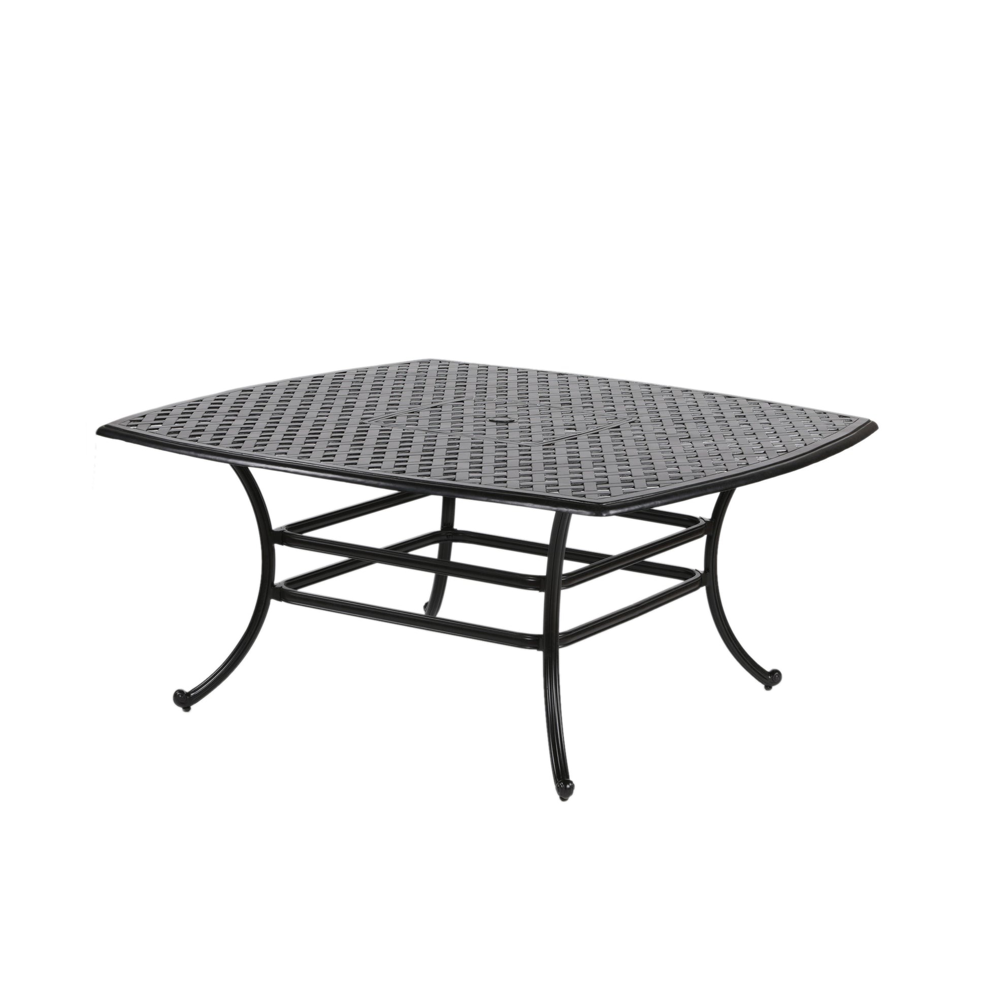 Square 8 Person 63.98" Long Aluminum Dining Set Antique Bronze Aluminum