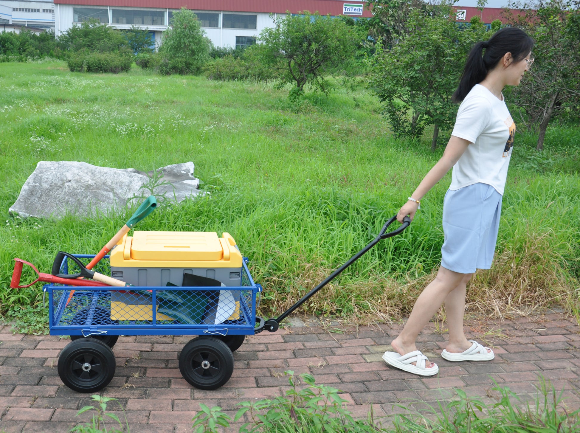 Tools Cart Wagon Cart Garden Cart Trucks Make It Easier To Transport Firewood Black Metal