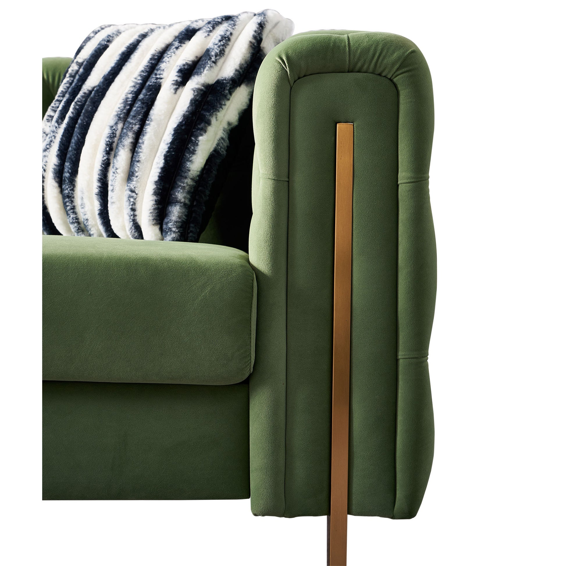 Chesterfield Modern Tufted Velvet Living Room Sofa, 84.25''W Couch,Mint Green Mint Green Velvet Wood Primary Living Space Tufted Back Modern Square Arms Foam Velvet 2 Seat