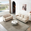 Linen Fabric Upholstery With Storage Sofa 2 3 Sectional Beige Beige Foam Fabric