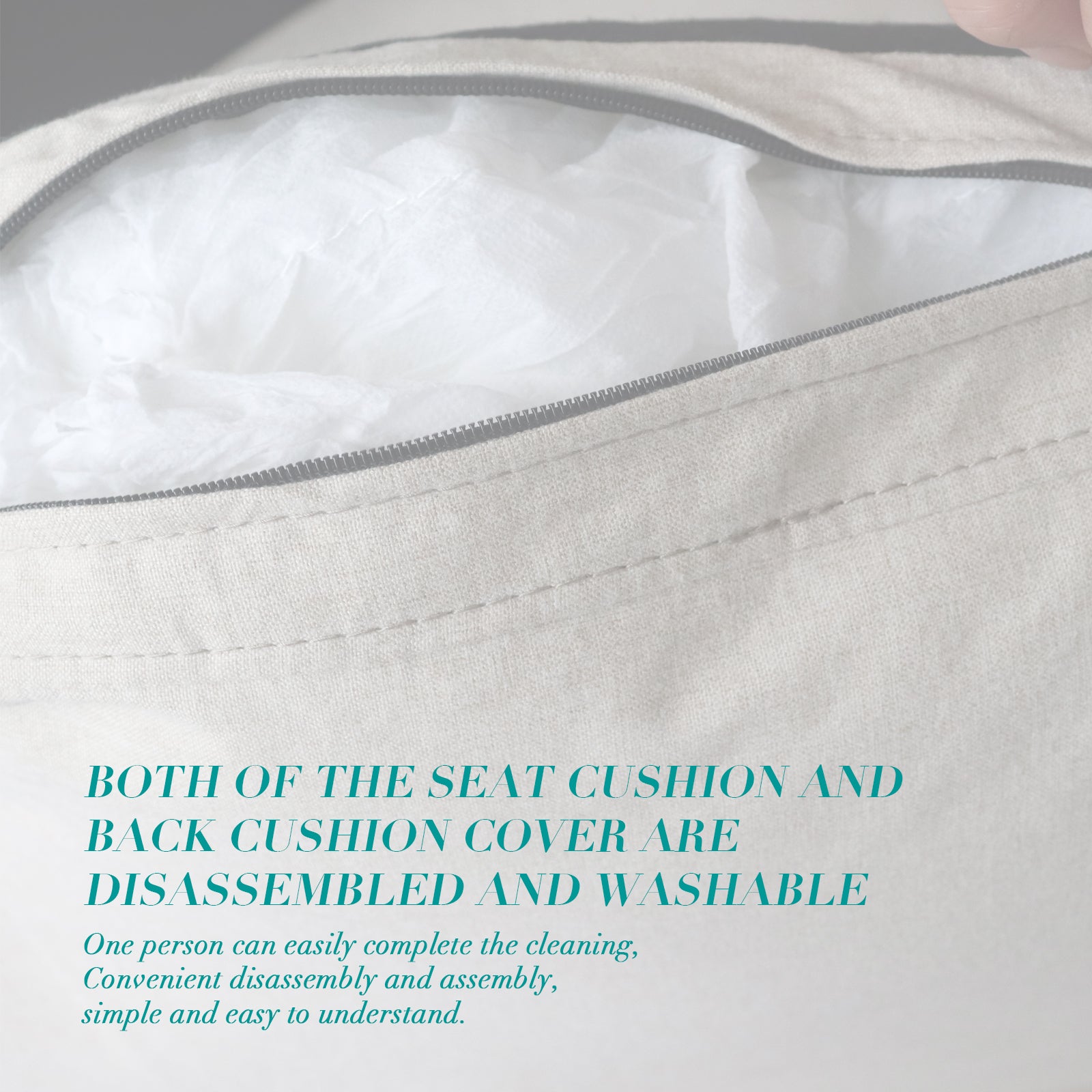 Linen Fabric Upholstery With Storage Sofa 2 3 Sectional Beige Beige Foam Fabric