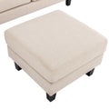 Coolmore Accent Sofa Living Room Sofa Sectional Sofa, U Shape Sectional Sofa With Ottoman, Reversible Sofa Couch For Living Room Beige Linen Beige Foam Linen 4 Seat