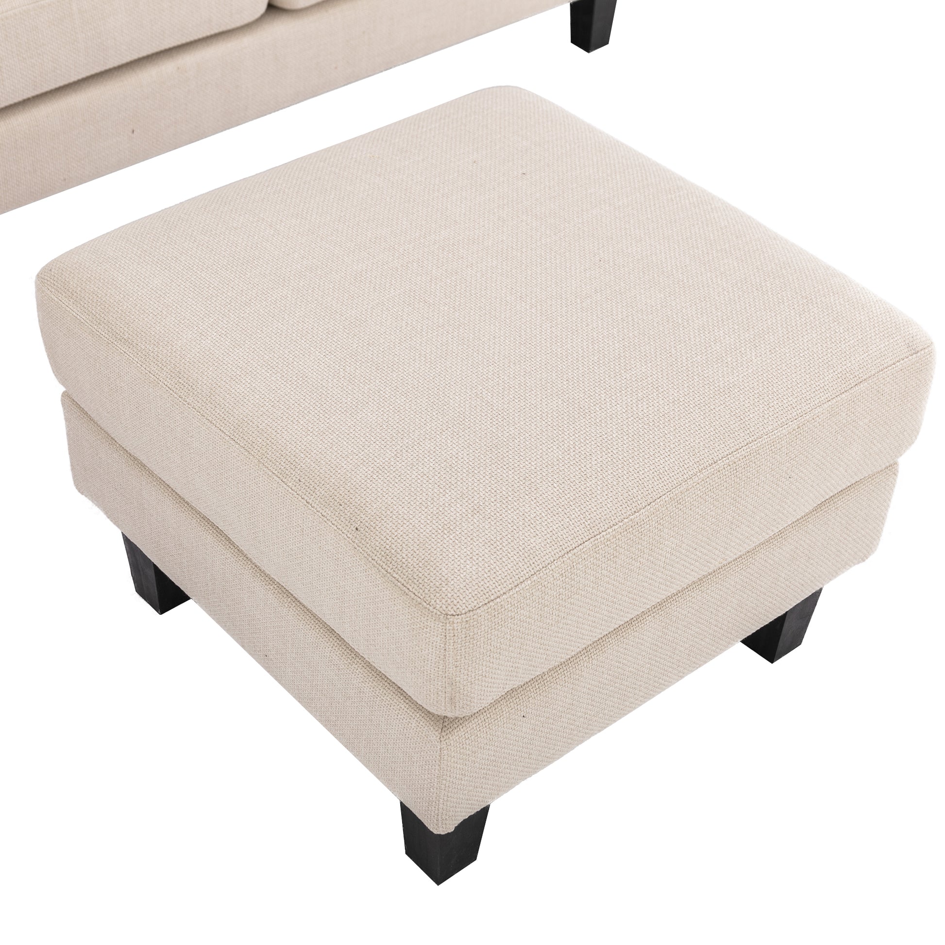 Coolmore Accent Sofa Living Room Sofa Sectional Sofa, U Shape Sectional Sofa With Ottoman, Reversible Sofa Couch For Living Room Beige Linen Beige Foam Linen 4 Seat