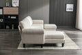 Coolmore Accent Sofa Living Room Sofa Sectional Sofa, U Shape Sectional Sofa With Ottoman, Reversible Sofa Couch For Living Room Beige Linen Beige Foam Linen 4 Seat