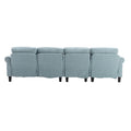 Coolmore Accent Sofa Living Room Sofa Sectional Sofa, U Shape Sectional Sofa With Ottoman, Reversible Sofa Couch For Living Room Light Blue Linen Light Blue Foam Linen 4 Seat