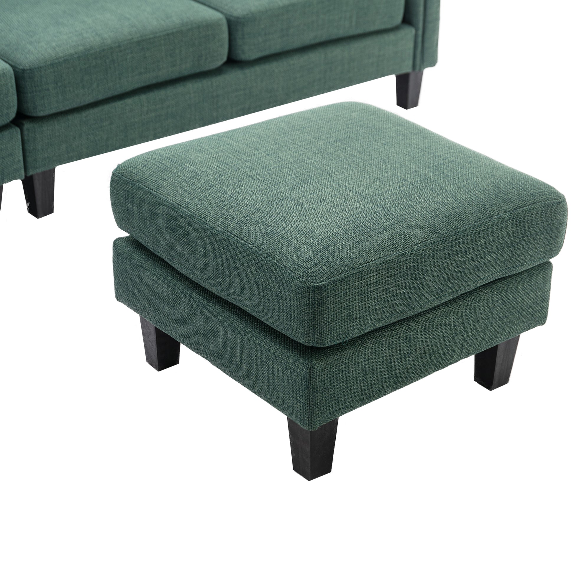 Coolmore Accent Sofa Living Room Sofa Sectional Sofa, U Shape Sectional Sofa With Ottoman, Reversible Sofa Couch For Living Room Emerald Linen Emerald Foam Linen 4 Seat