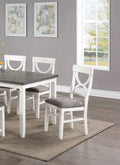 Dining Room Furniture White 6Pc Dining Set Table 4 Side Chairs And A Bench Rubberwood Mdf White White Dining Room Classic,Modern Dining Chairs Rubberwood Rubber Wood