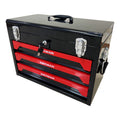 3 Drawers Tool Box With Tool Set Black Steel