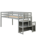Loft Bed With Staircasegrey Grey Pine