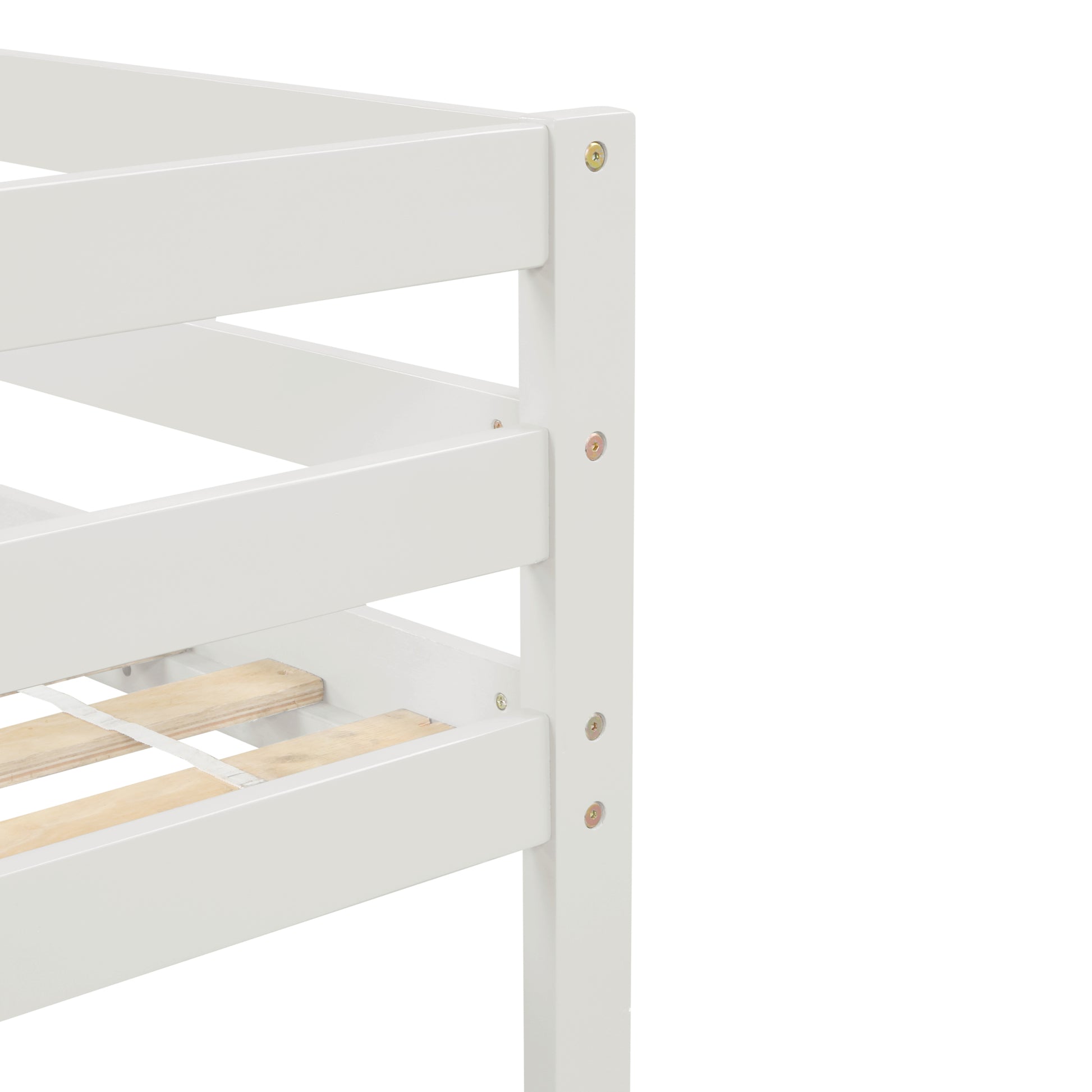 Loft Bed With Staircasewhite Twin White Pine