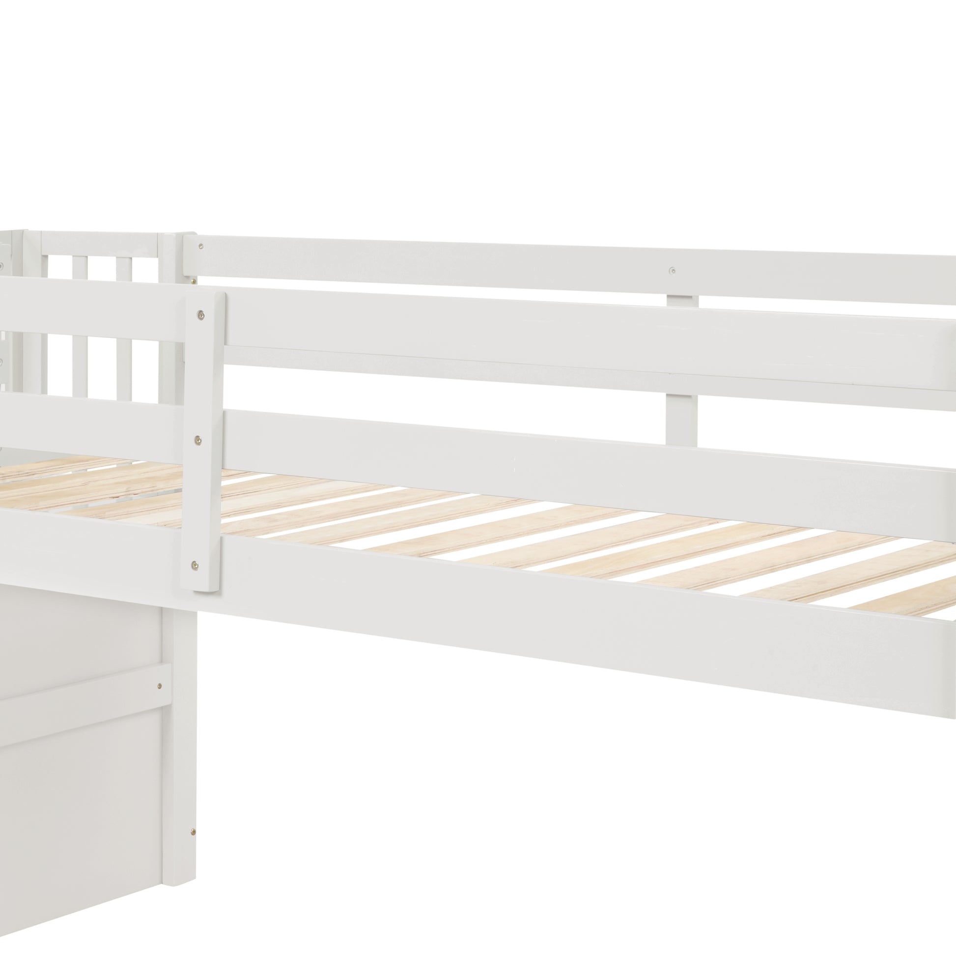Loft Bed With Staircasewhite Twin White Pine