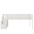 Loft Bed With Staircasewhite Twin White Pine
