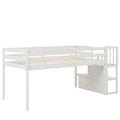 Loft Bed With Staircasewhite Twin White Pine