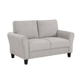 Modern Transitional Sand Hued Textured Fabric Upholstered 1Pc Loveseat Attached Cushion Living Room Furniture Desert Sand Primary Living Space Farmhouse,Modern,Traditional,Transitional Fabric
