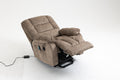 Recliners Lift Chair Relax Sofa Chair Livingroom Furniture Living Room Power Electric Reclining For Elderly Beige Brown Chenille Down Filling