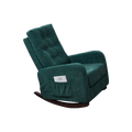 Accent Chair Tv Chair Living Room Chair Lazy Recliner Comfortable Fabric Leisure Sofa,Modern High Back Armchair Antique Green Metal & Wood Metal