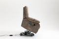 Recliners Lift Chair Relax Sofa Chair Livingroom Furniture Living Room Power Electric Reclining For Elderly Beige Brown Chenille Down Filling