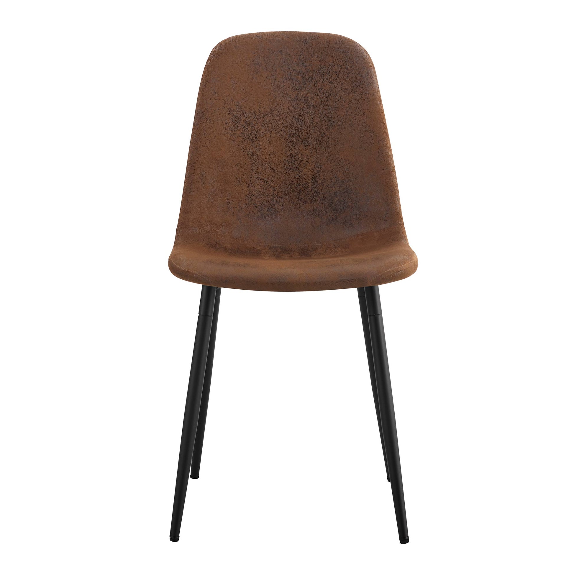 A Set Of 6 Modern Medieval Style Restaurant Cushioned Armchairs, Equipped With Soft Suede Cushions And Black Metal Legs, Suitable For Kitchens, Lounges, And Farmhouses. B0501A Brown Metal