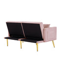 Pink Velvet Sofa Bed Pink Velvet Wood Foam Velvet 2 Seat