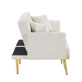 Cream White Velvet Sofa Bed Cream White Velvet Wood Foam Velvet 2 Seat
