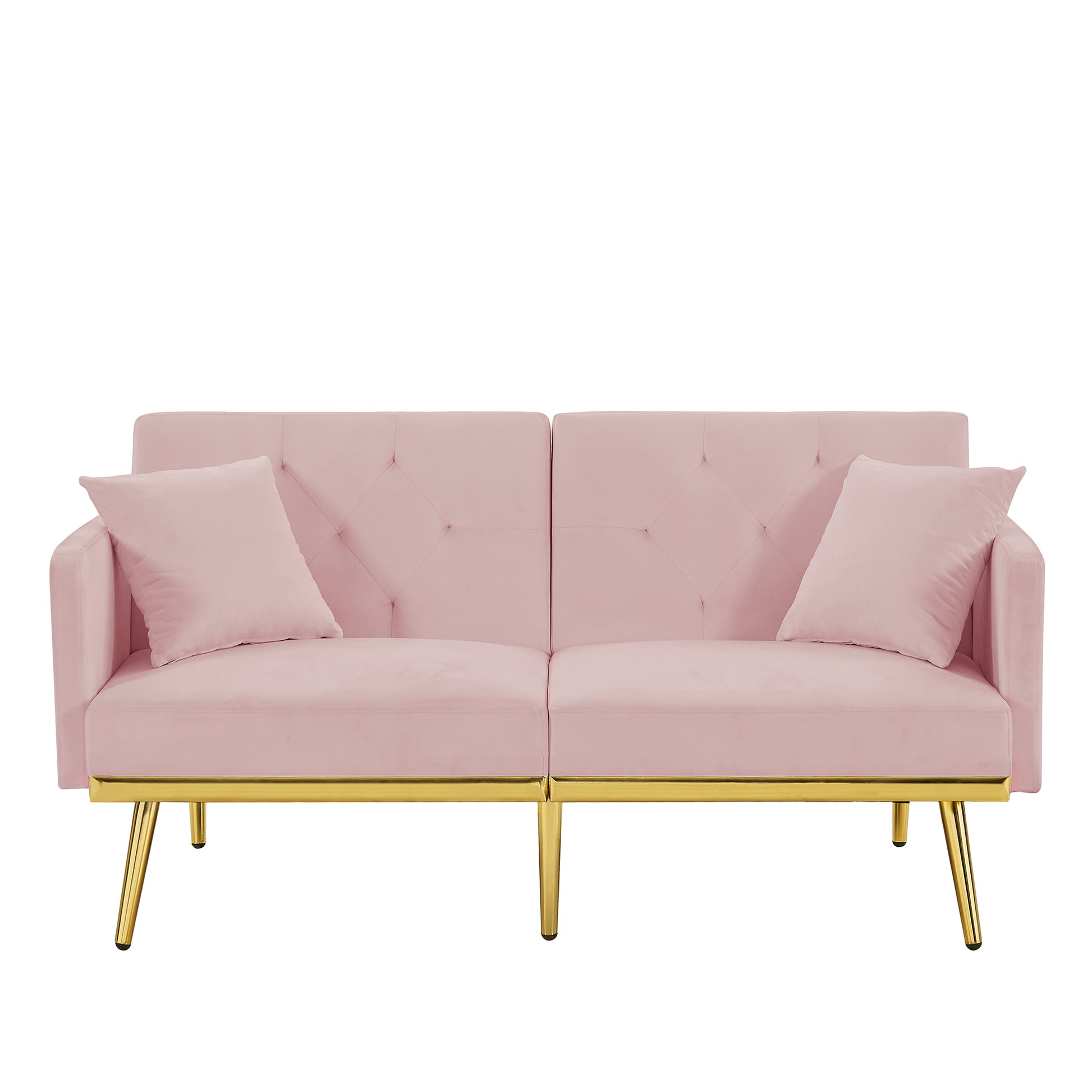 Pink Velvet Sofa Bed Pink Velvet Wood Foam Velvet 2 Seat