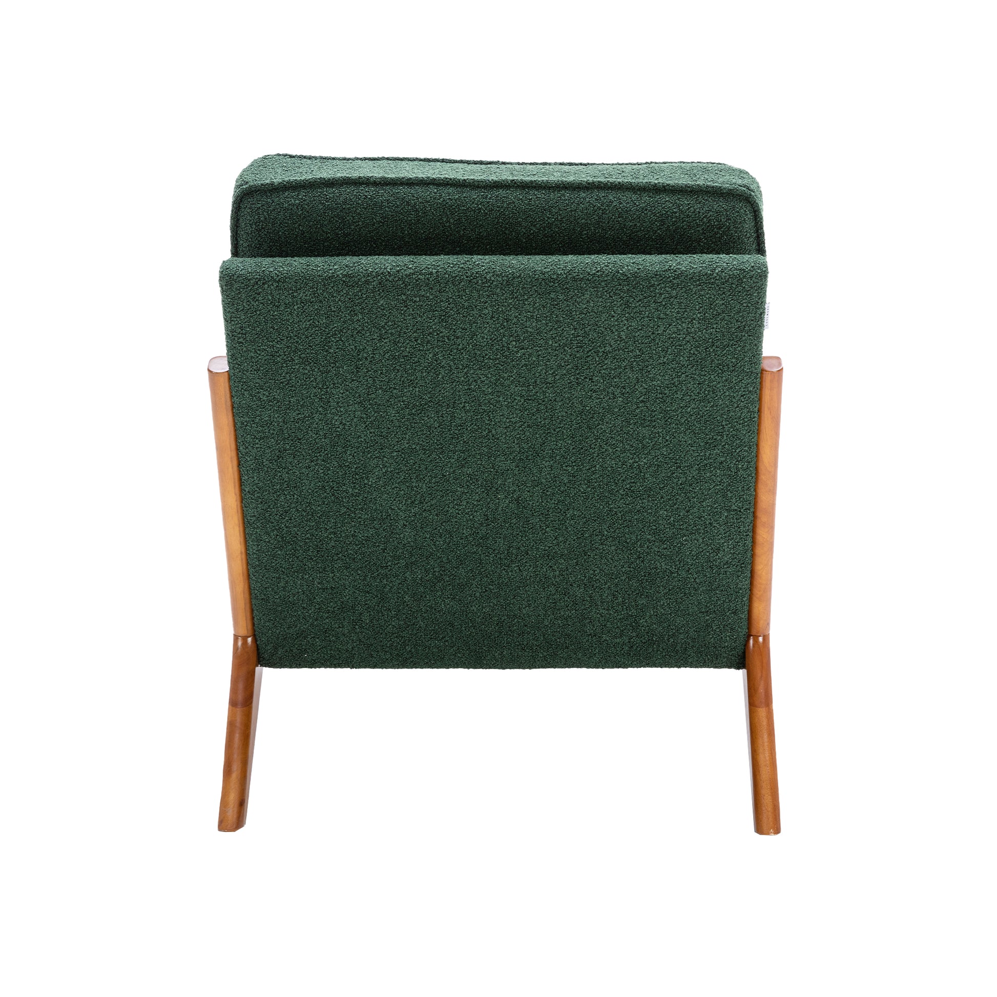 Coolmore Mid Century Modern Accent Chair, Comfy Fabric Living Room Chairs With Solid Wood Frame, Lounge Reading Armchair, Easy Assembly Emerald Emerald Primary Living Space Foam Boucle