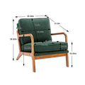 Coolmore Mid Century Modern Accent Chair, Comfy Fabric Living Room Chairs With Solid Wood Frame, Lounge Reading Armchair, Easy Assembly Emerald Emerald Primary Living Space Foam Boucle