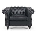 1 Seater Sofa For Living Room Black Pu