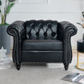 1 Seater Sofa For Living Room Black Pu