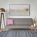 Metal Frame, Stainless Leg, Futon, Sofa Bed Grey Fabric