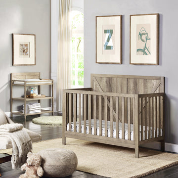 Barnside 4 In 1 Convertible Crib Vintage Chestnut Chestnut Solid Wood