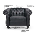 3 Piece Configurable Living Room Set Black Pu