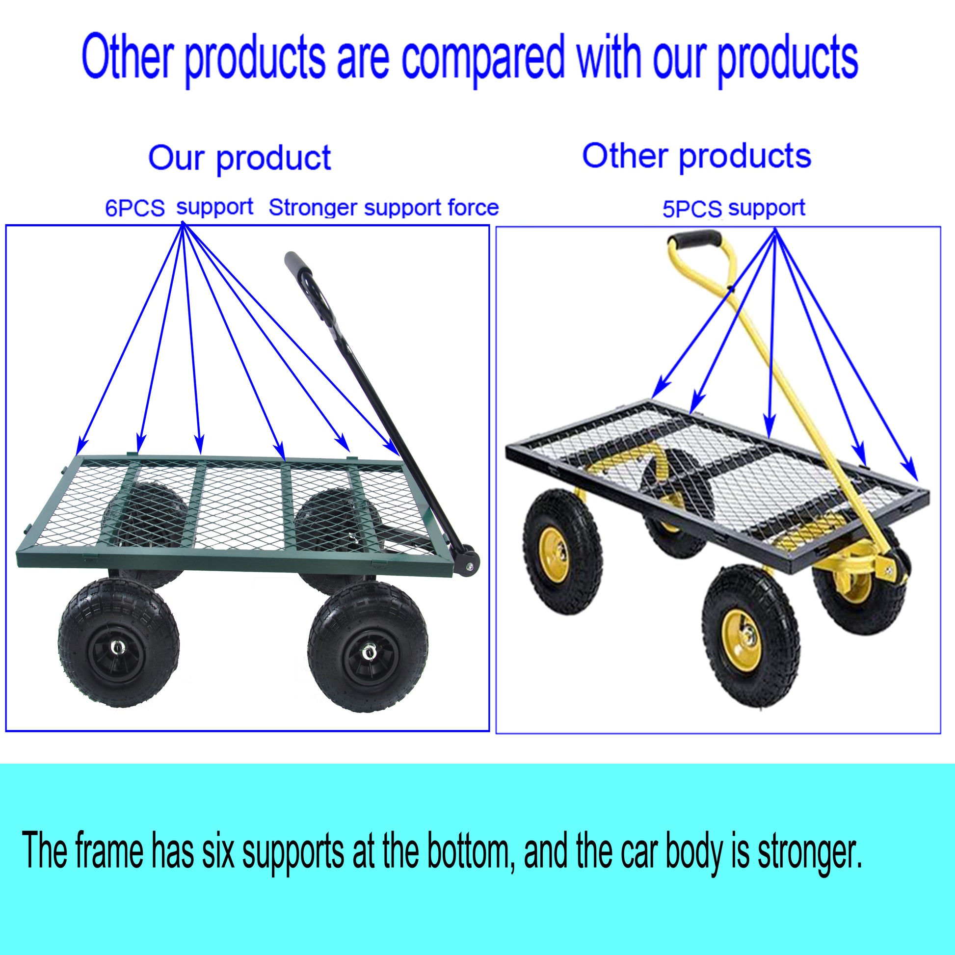 Wagon Cart Garden Cart Trucks Make It Easier To Transport Firewood Green Green Metal