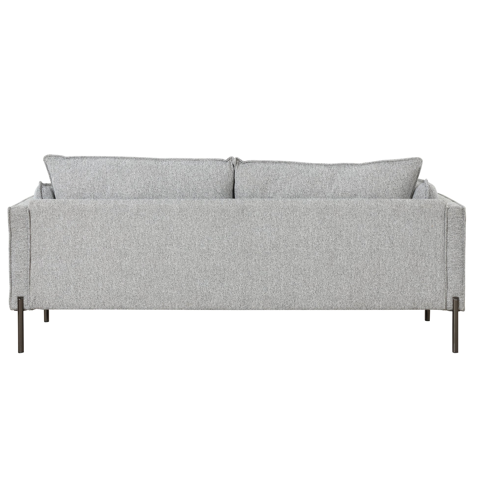 76.2" Modern Style 3 Seat Sofa Linen Fabric Upholstered Couch Furniture 3 Seats Couch For Different Spaces,Living Room,Apartment Gray Foam Linen