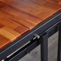 Medium Size Rubber Wood Multifunction Convertible Dining Table,Transition Dining Table And Shelf For Home And Kitchen,Free Switch,Space Saving For Any Need ,Wood Color Finish Natural Wood Light