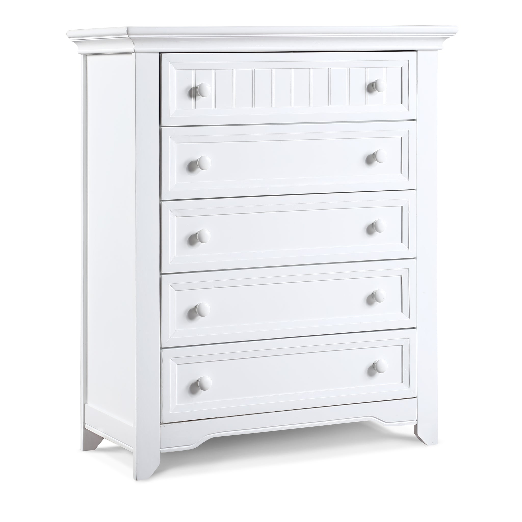 Winchester 5 Drawer Chest White White Solid Wood