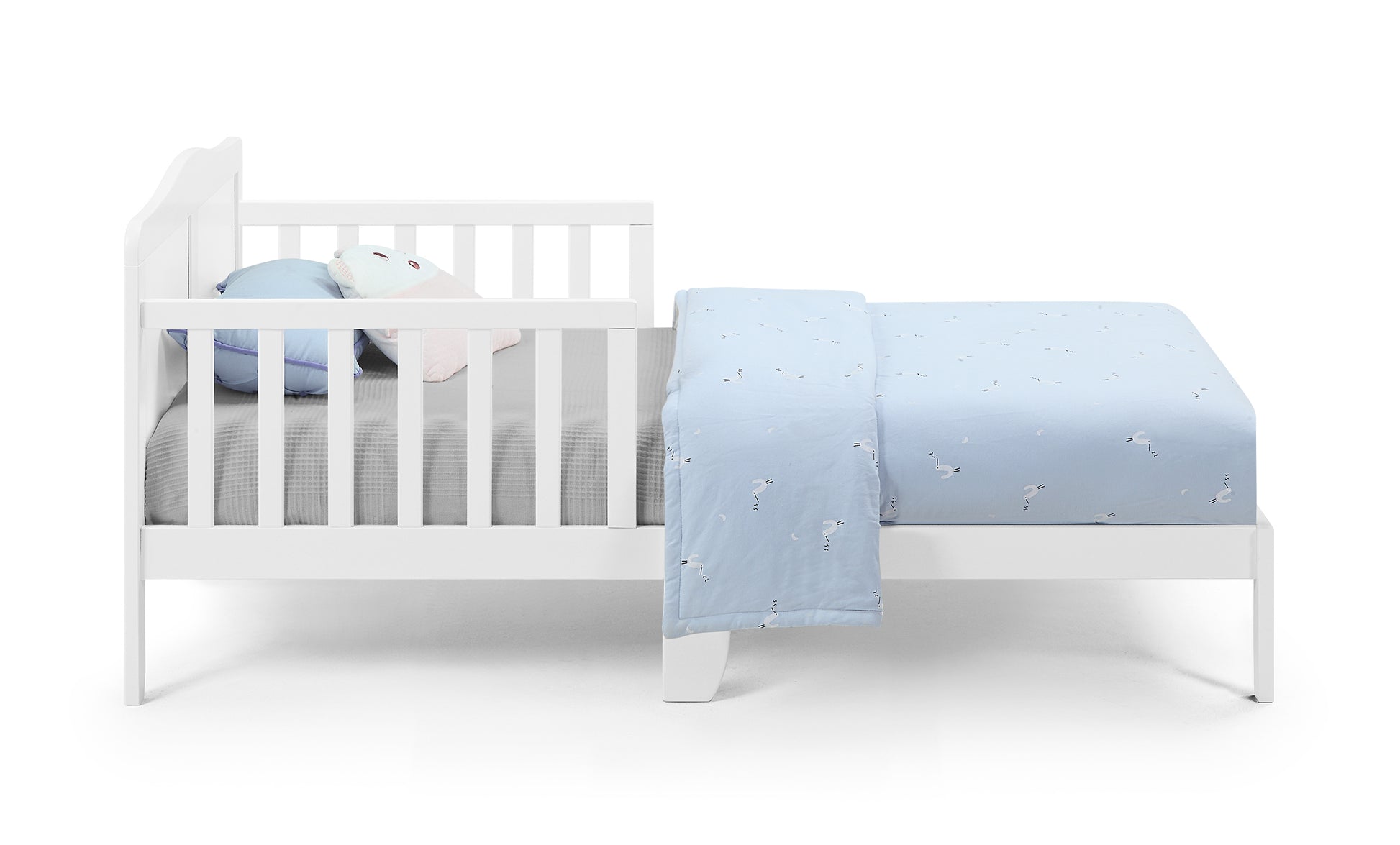 Birdie Toddler Bed White White White Solid Wood
