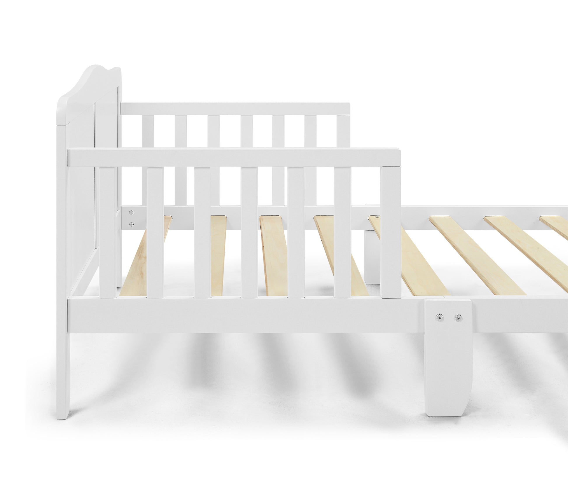 Birdie Toddler Bed White White White Solid Wood