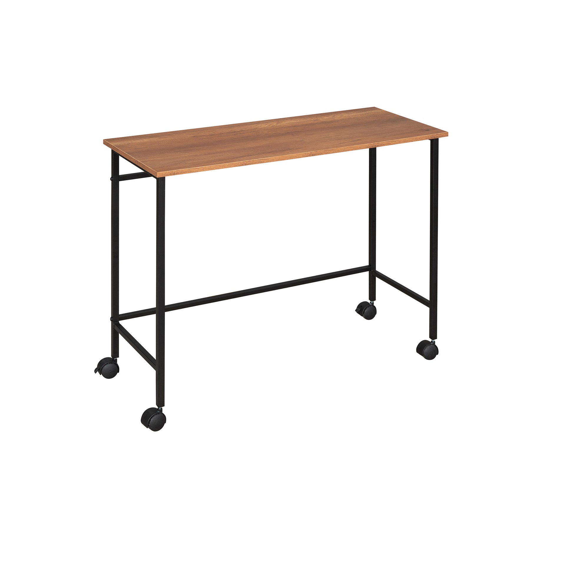 Twin Size Metal Loft Bed With Desk And Shelves,Black Twin Black Metal