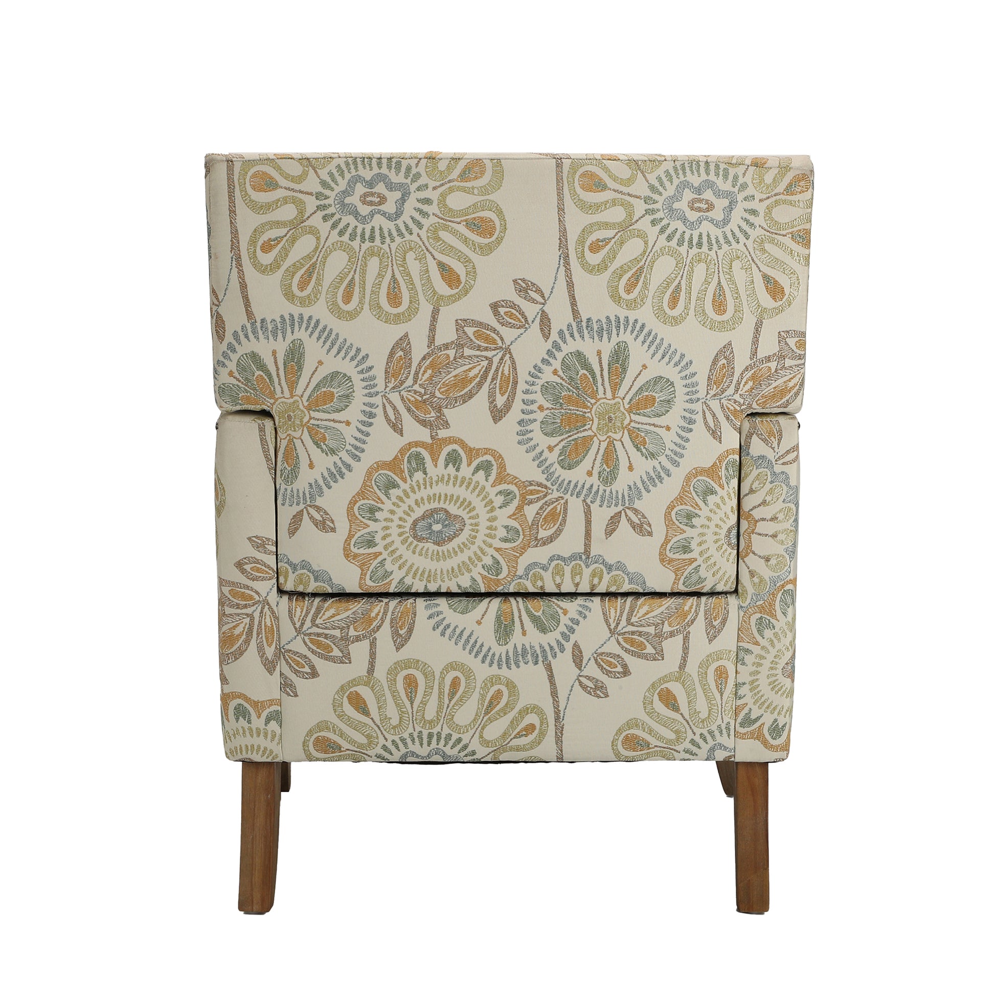 Accent Chairs For Living Room Beige Yellow Fabric