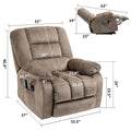 Recliners Lift Chair Relax Sofa Chair Livingroom Furniture Living Room Power Electric Reclining For Elderly Beige Brown Chenille Down Filling