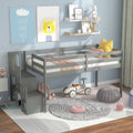Loft Bed With Staircasegrey Grey Pine