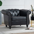1 Seater Sofa For Living Room Black Pu